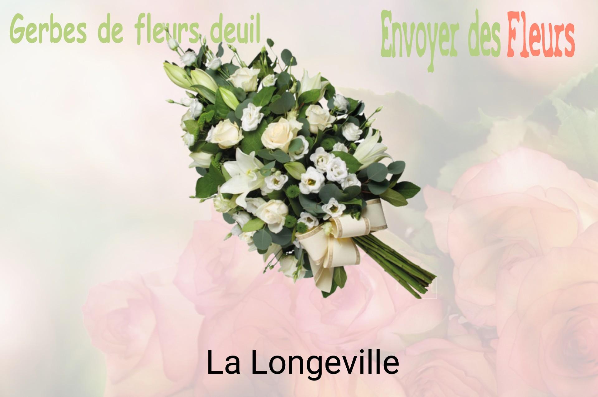Gerbe de fleurs de deuil livrée à La Longeville